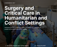 SURGERY AND CRITICAL CARE IN HUMANITARIAN AND CONFLICT SETTINGS CONFERENCE